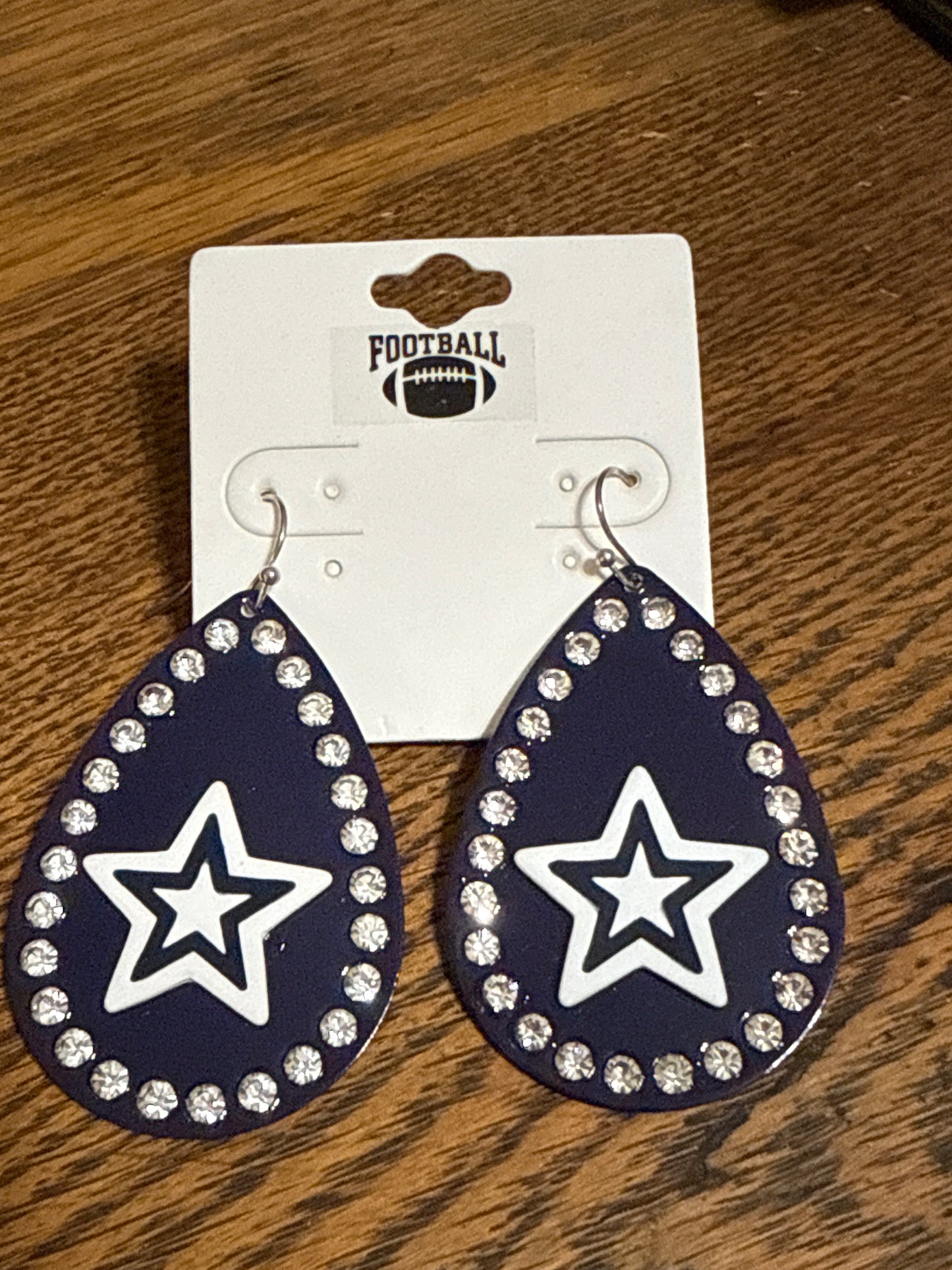 Dallas Cowboys Themed Star Earrings