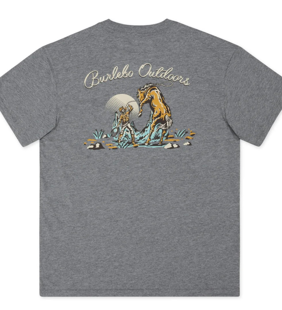 Cowboy Up Short Sleeve T Shirt Dark Heather Grey