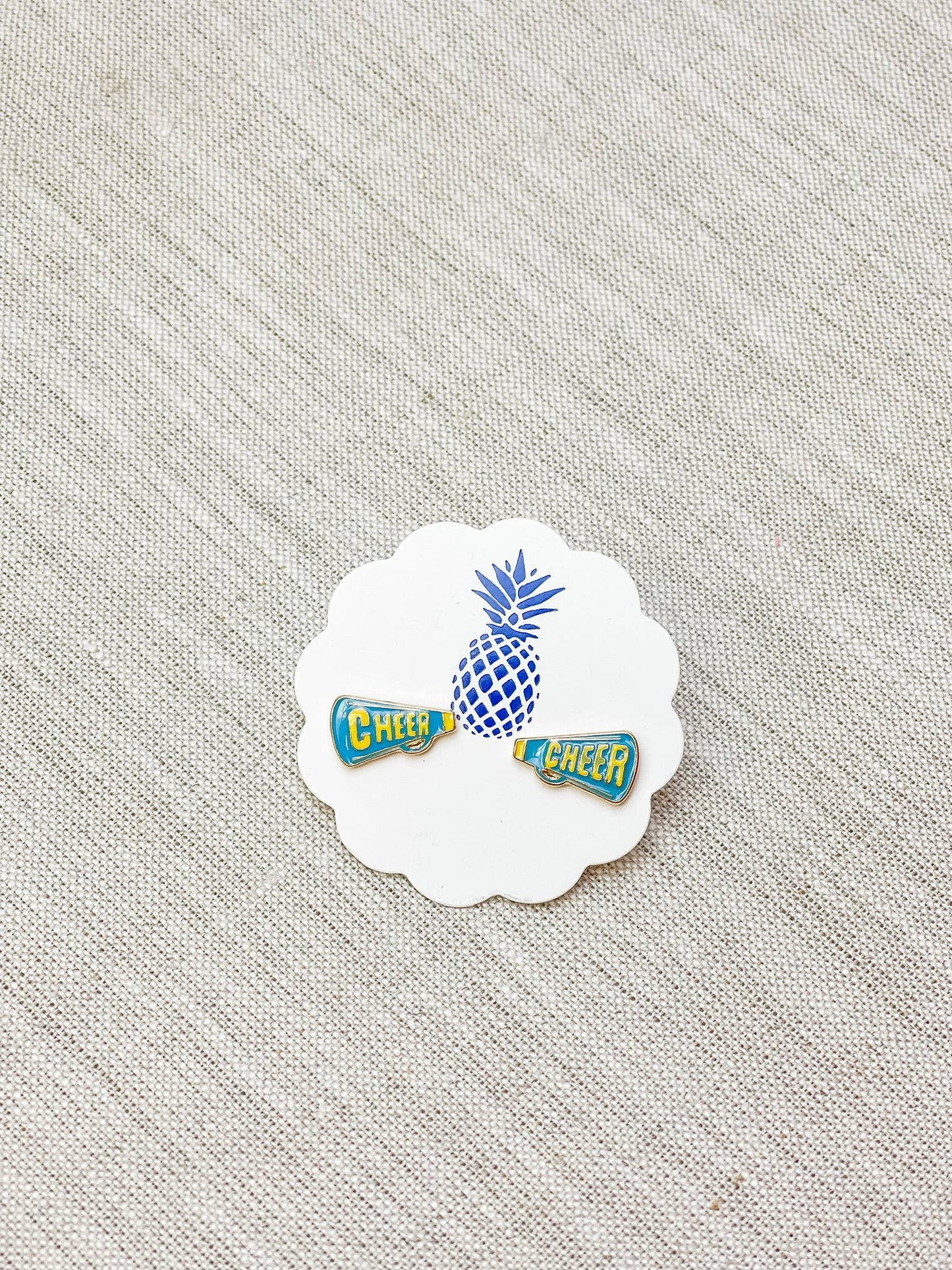 Cheer Enamel Stud Earrings Prep Obsessed