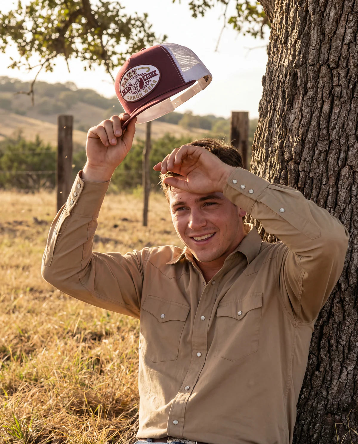 Lazy J Ranch Cattle King Classic Rope Trucker Hat