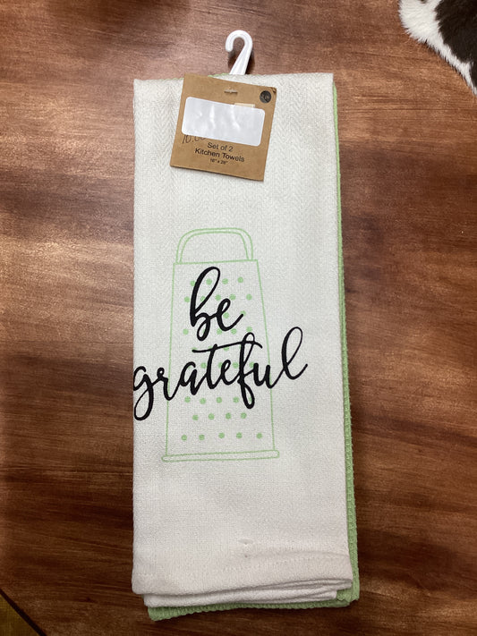 Be Grateful Dish Towel 2 Pack