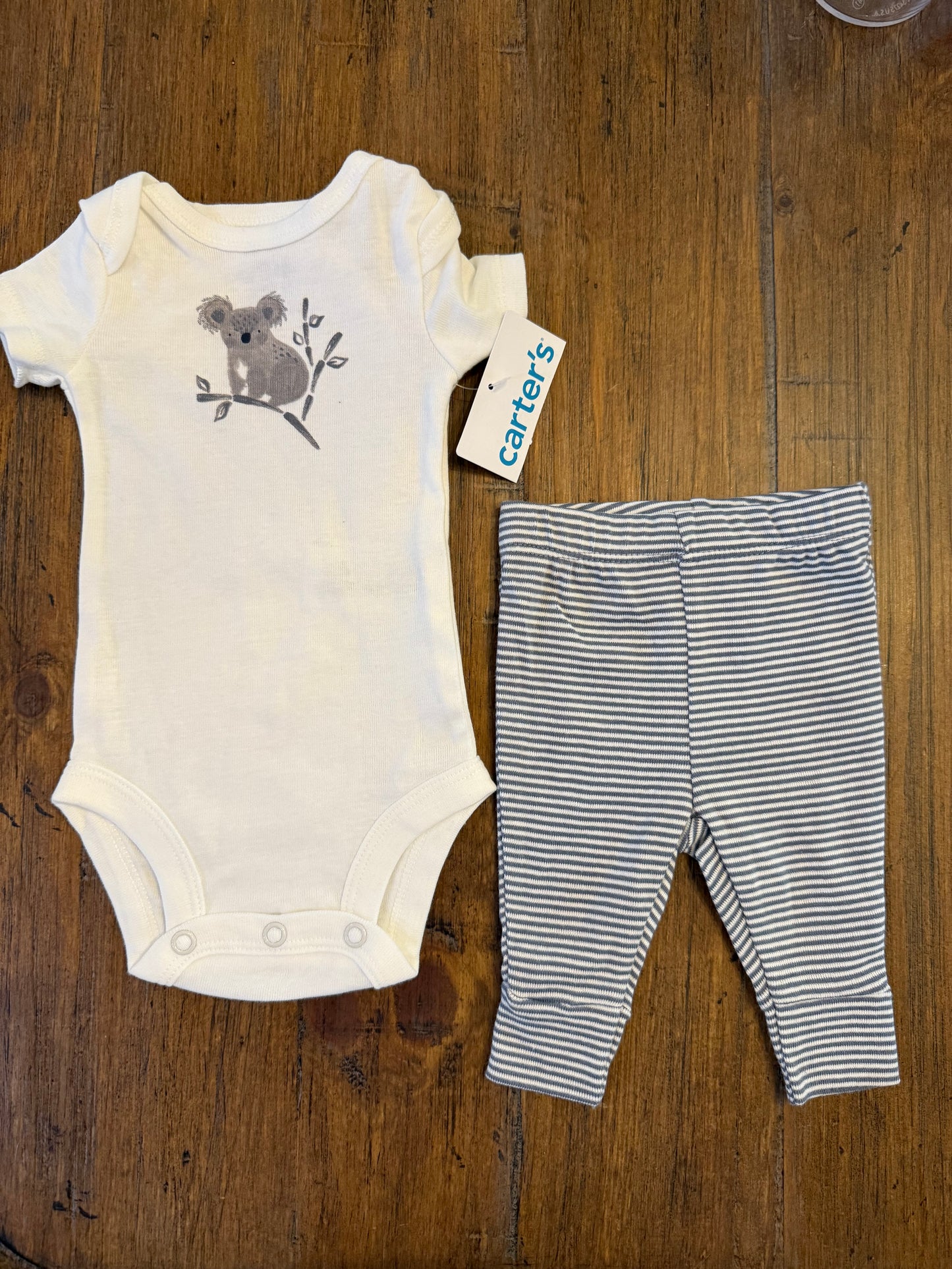 Koala Two Piece Carters Onesie and pants outfit