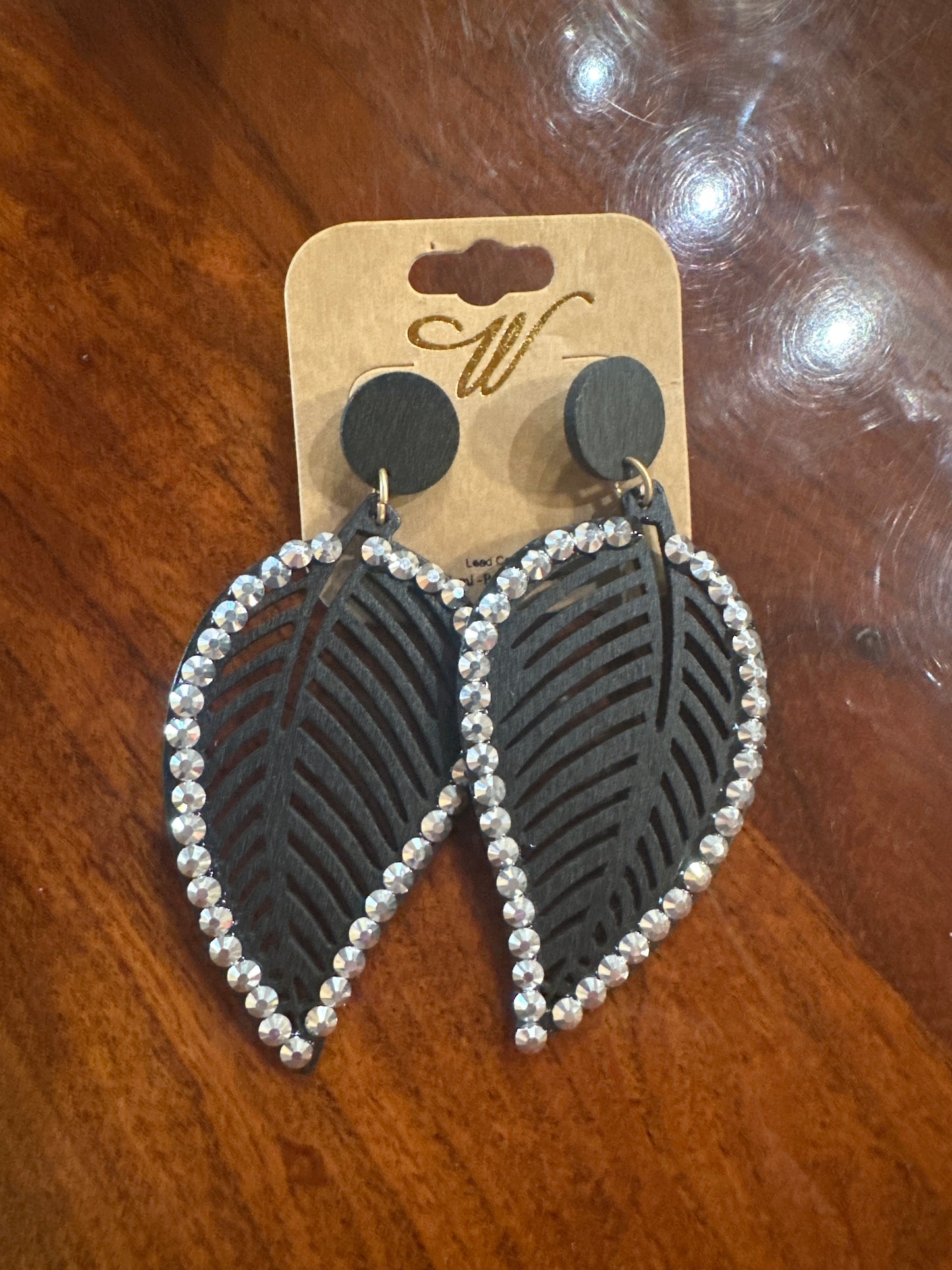 Black Leaf with Bling