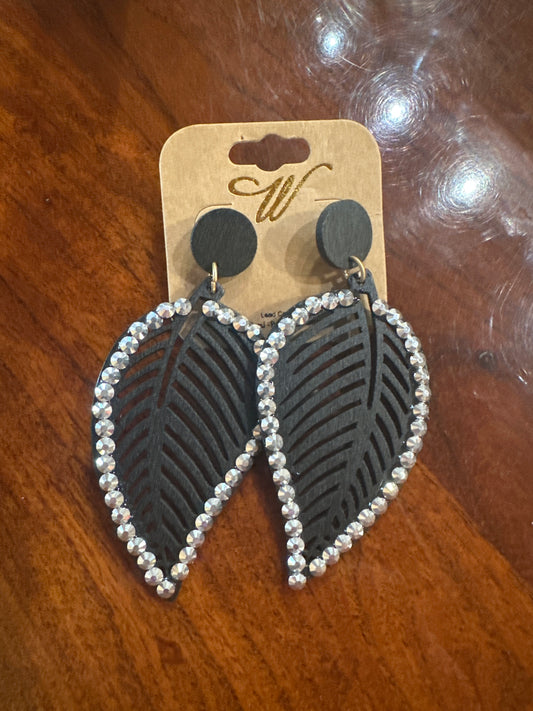 Black Leaf with Bling