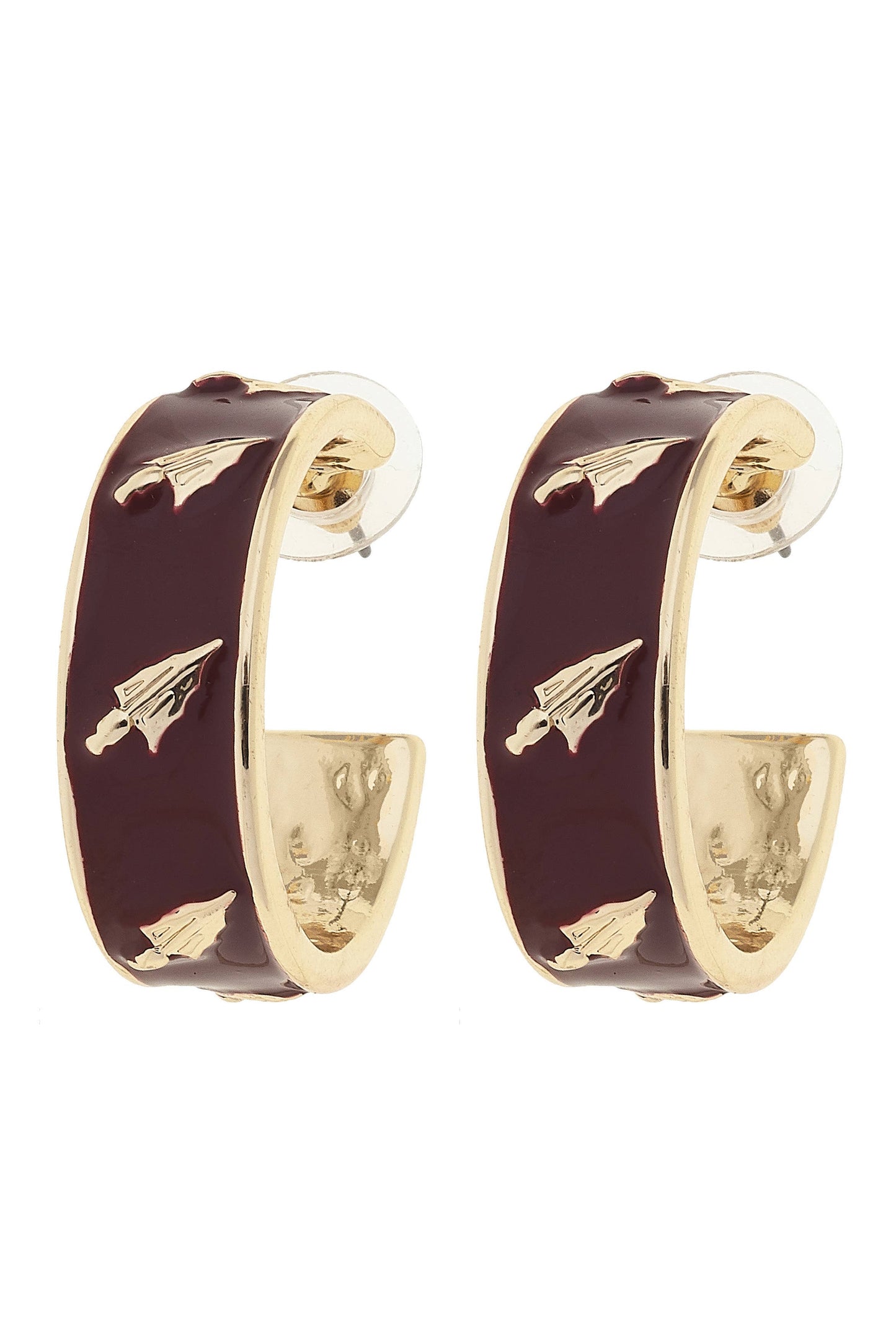 Florida State Seminoles Enamel Logo Hoop Earrings Canvas