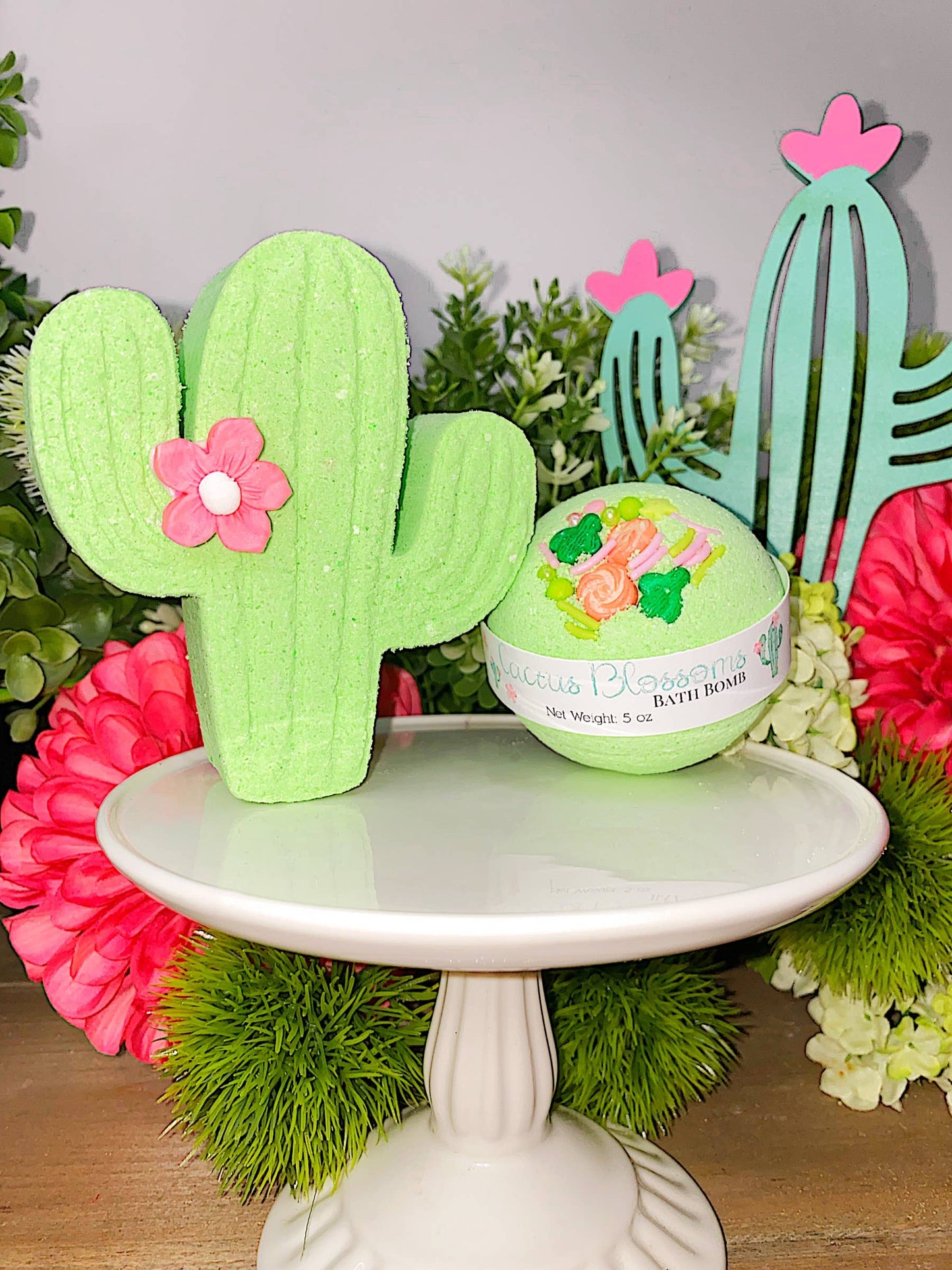 Cactus Shaped Bath Bomb Summer Time Skincare Spa Mandatory Me