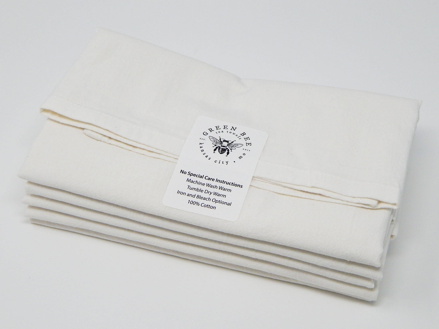 Daffodil Flour Sack Dish Tea Towel - Green Bee