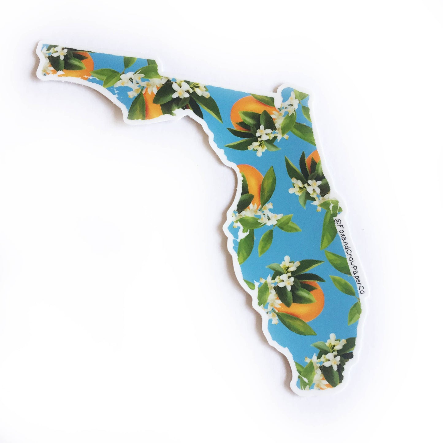 Big Florida Oranges, Vinyl Bumper Sticker, Florida Sticker