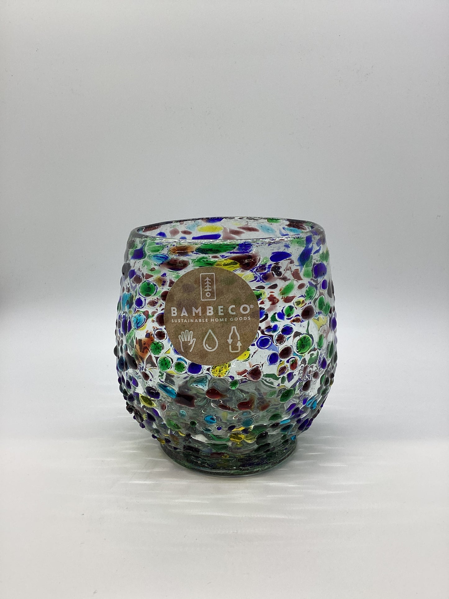 Fiesta Glass Confetti Candle Holder - Bambeco