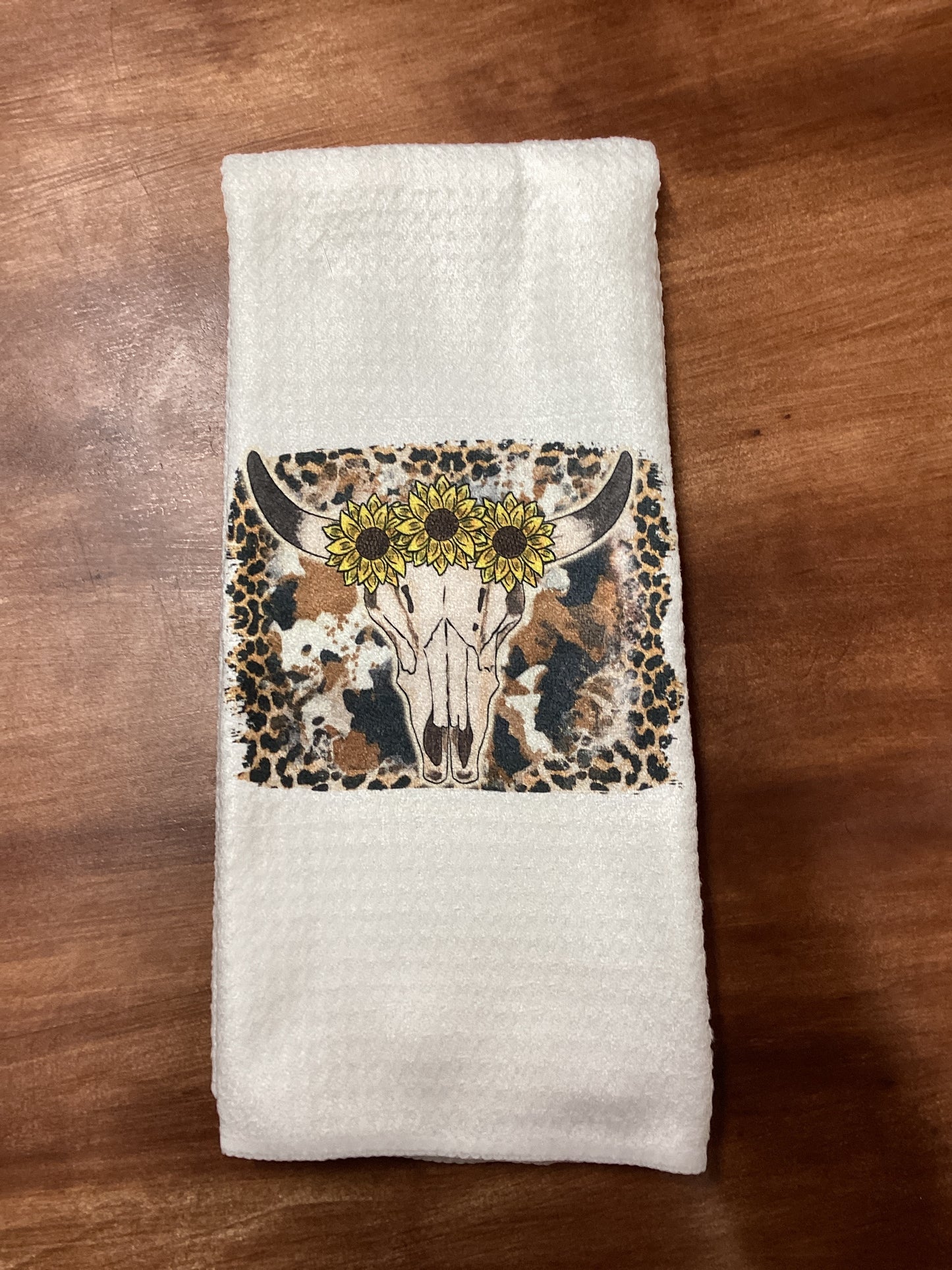 Cow Skull Dish Towel