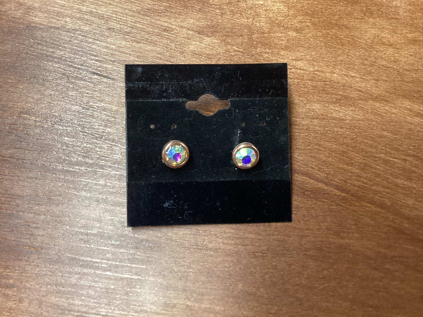 Rose gold rhinestone earrings