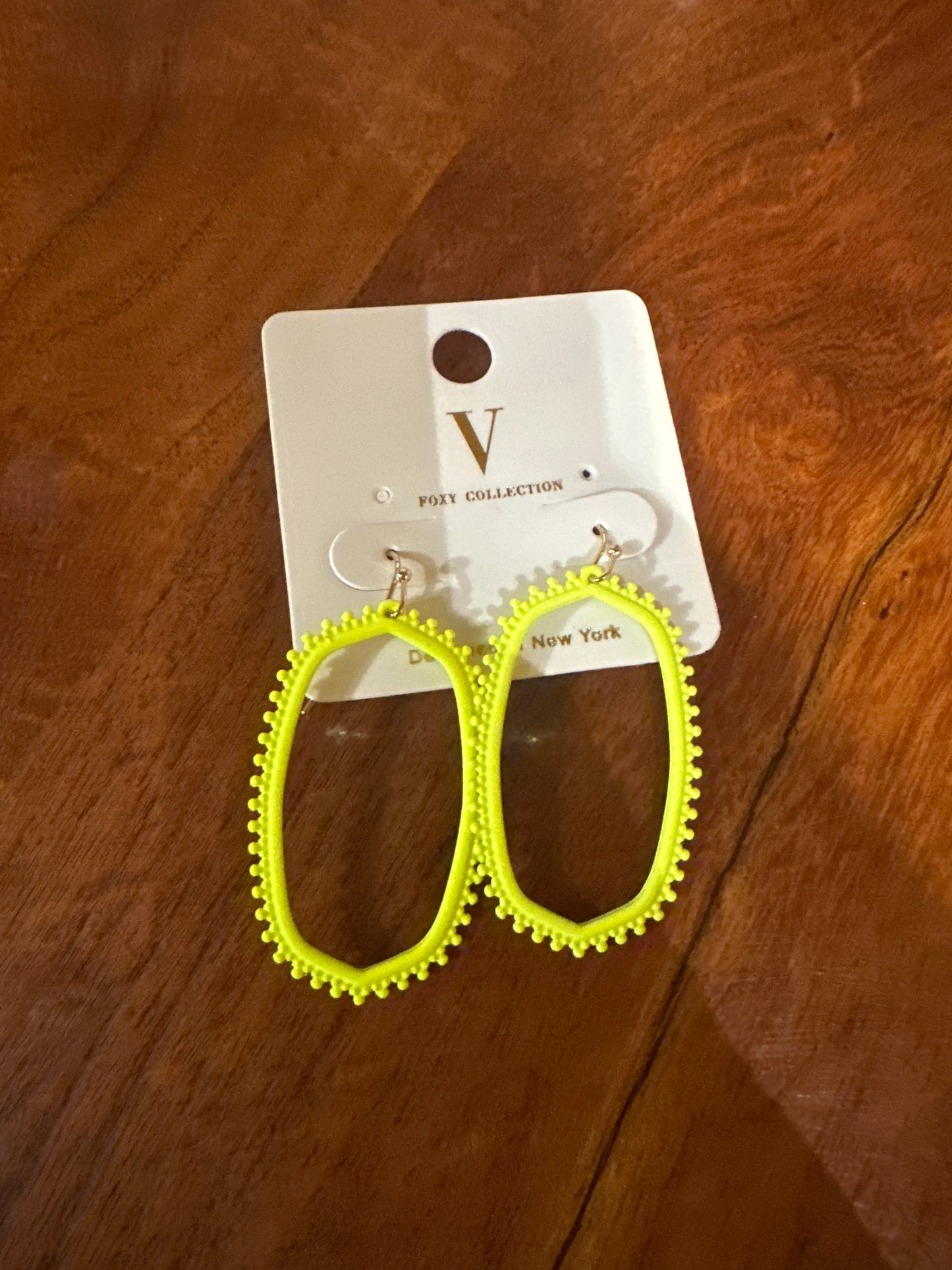 Fluorescent Yellow Oblong