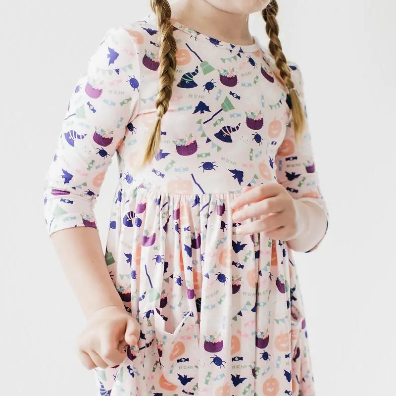 Trick or Treat Pocket Twirl Dress: Mila and Rose
