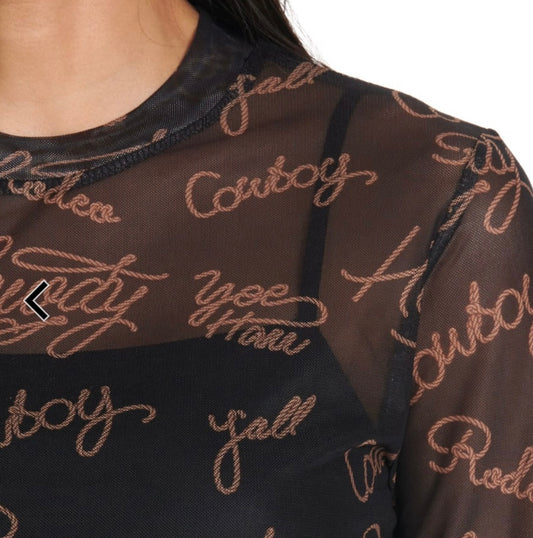 Lasso Print Mesh Top TH
