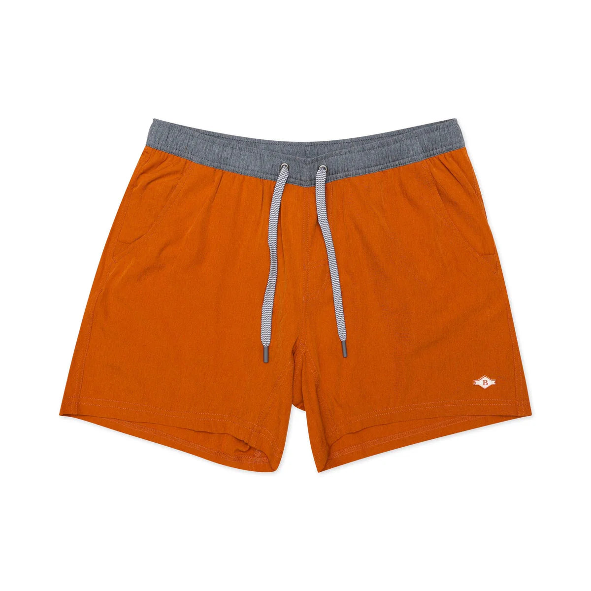 Orange Athletic Shorts 7” Whits Camo Pocket and Liner Burlebo