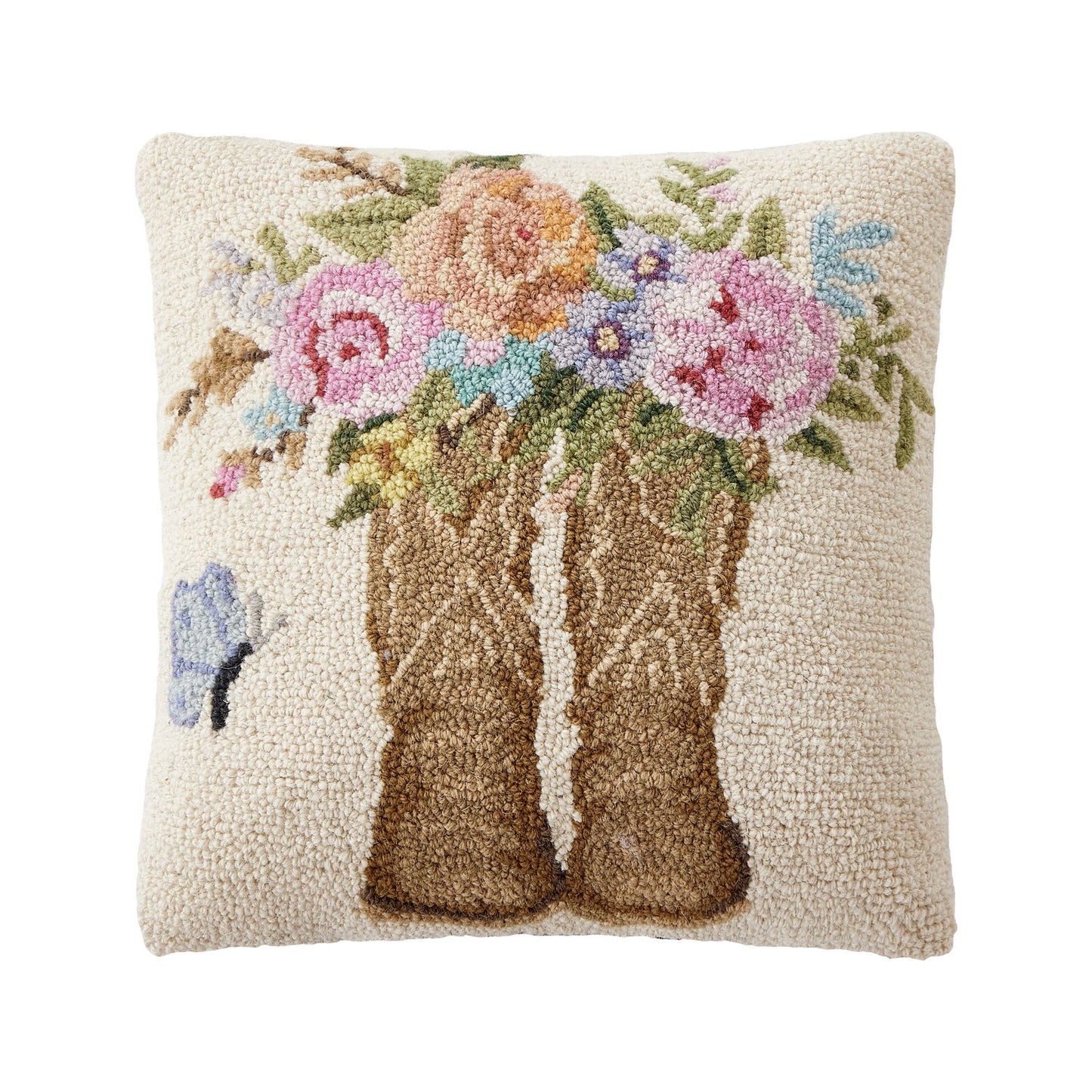 Cowboy Boots & Rose Hook Pillow - Susan Winget