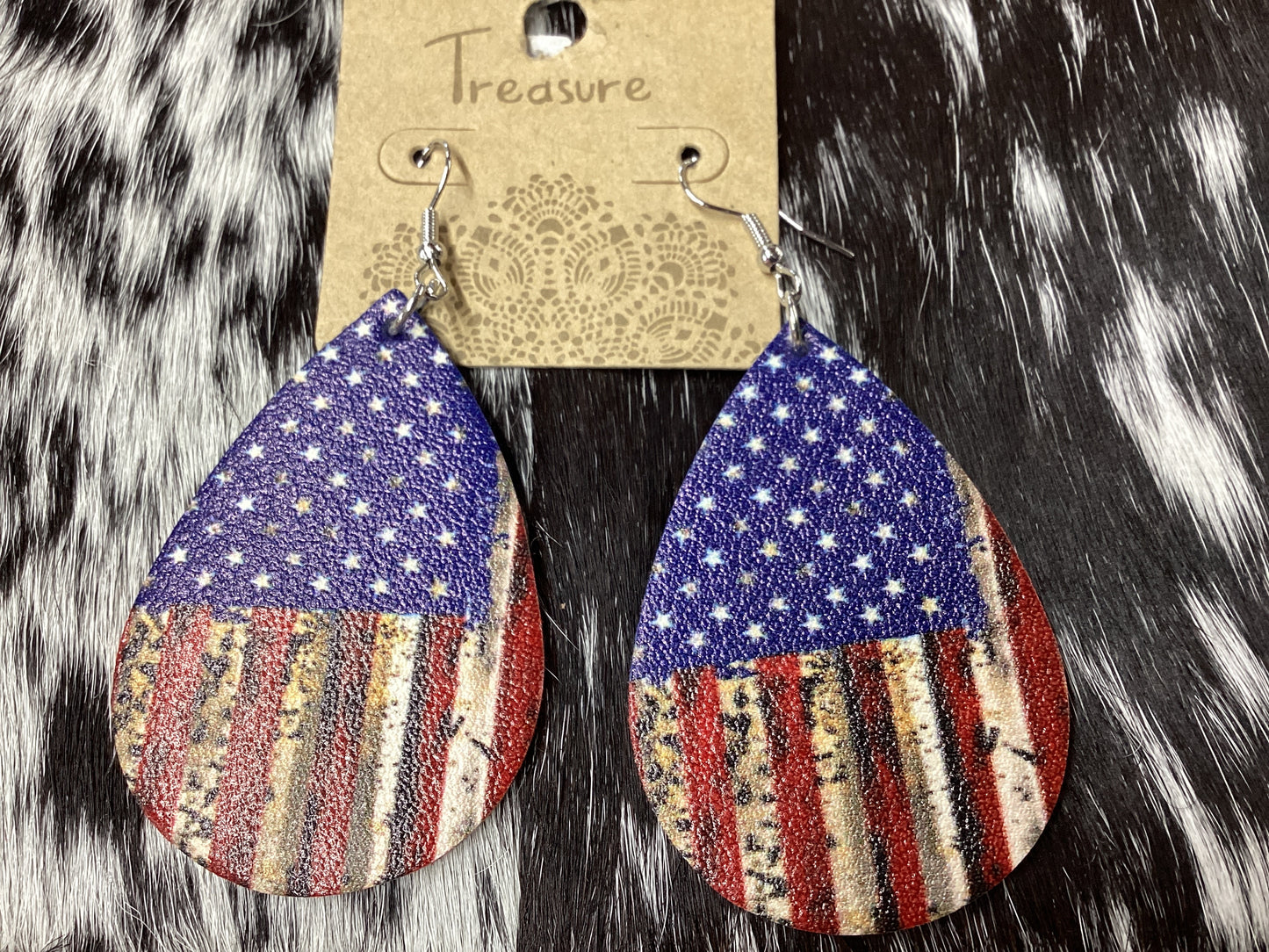 Flag teardrop earrings