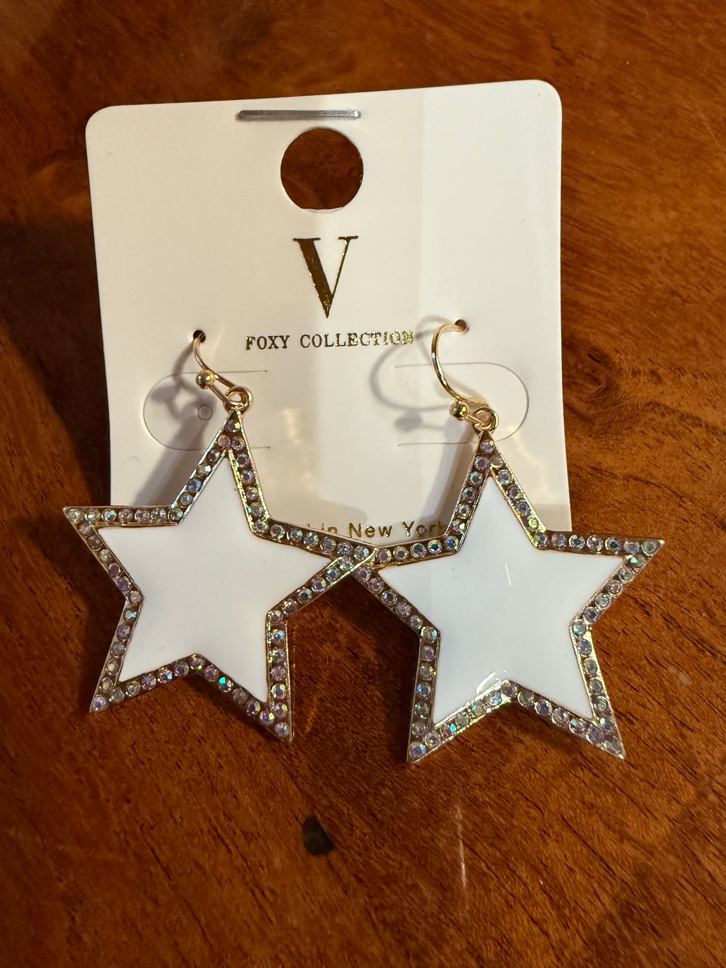 Enamel Star Earrings