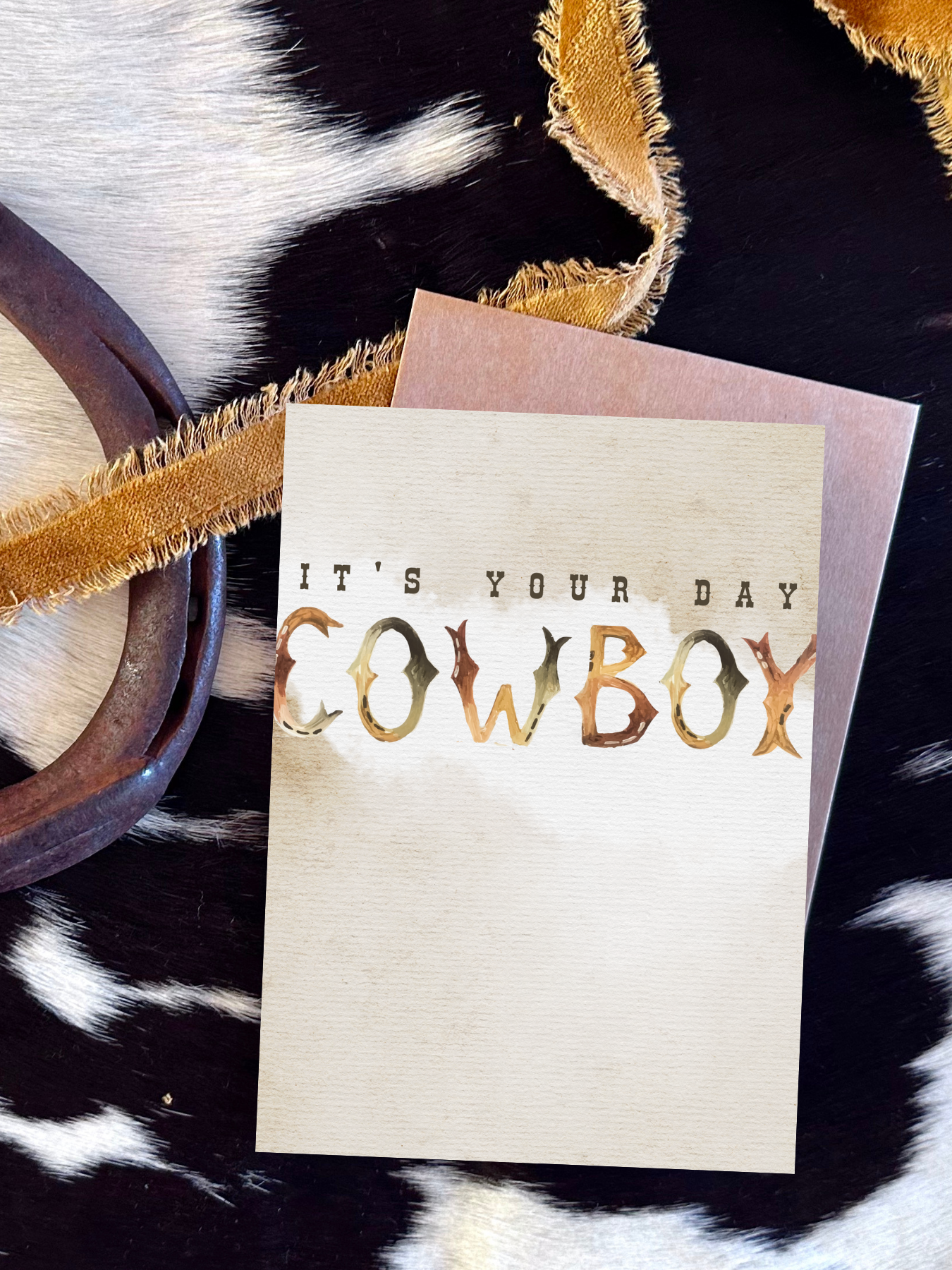 It's Your Day Cowboy Western Card, Cowboy Birthday, For Him Tirzah
