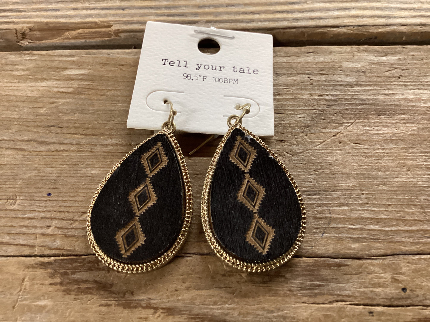 Tell your Tale black wood/gold trim/diamonds