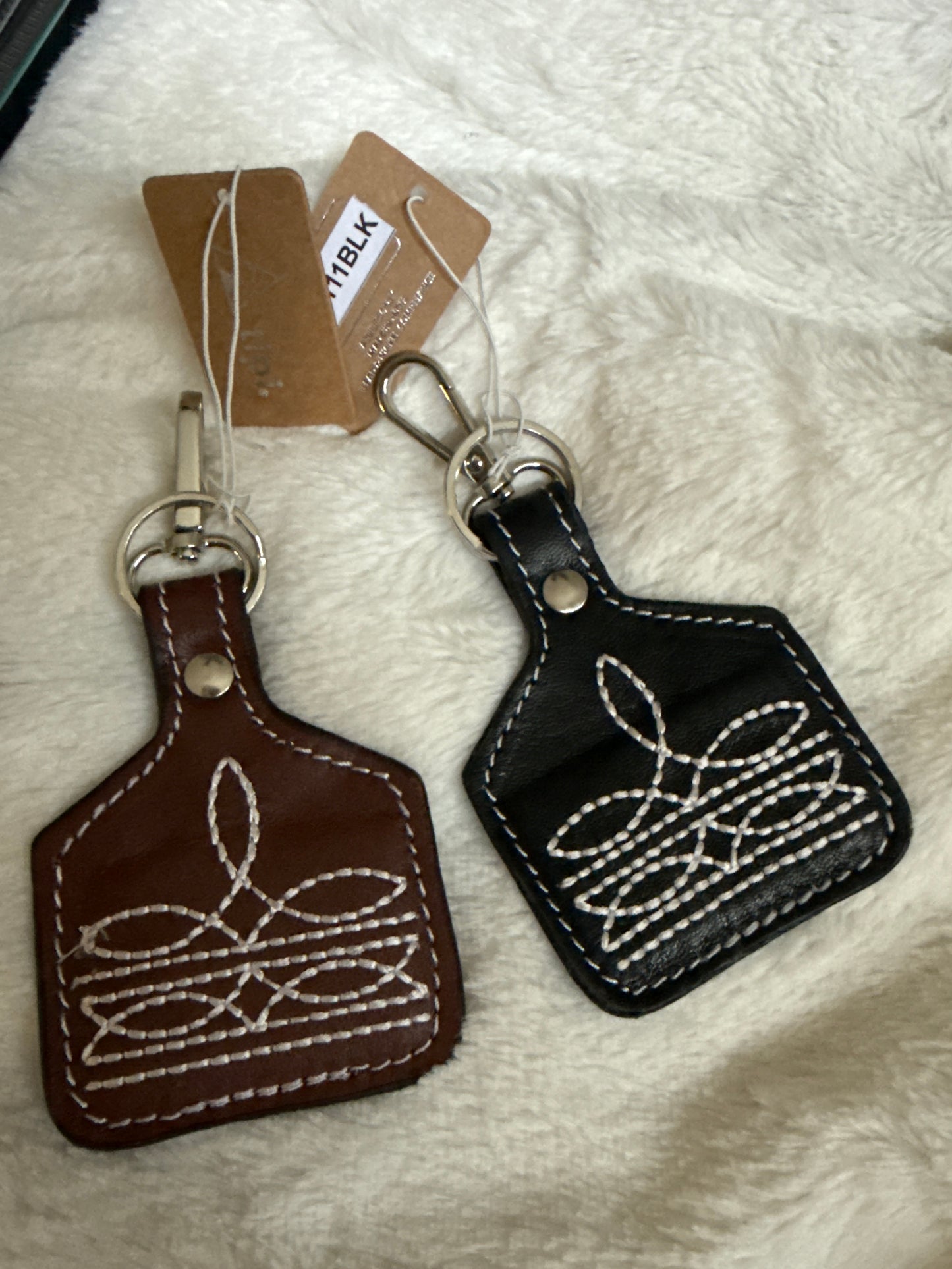 Boot stitch Keychain/ Bag clip