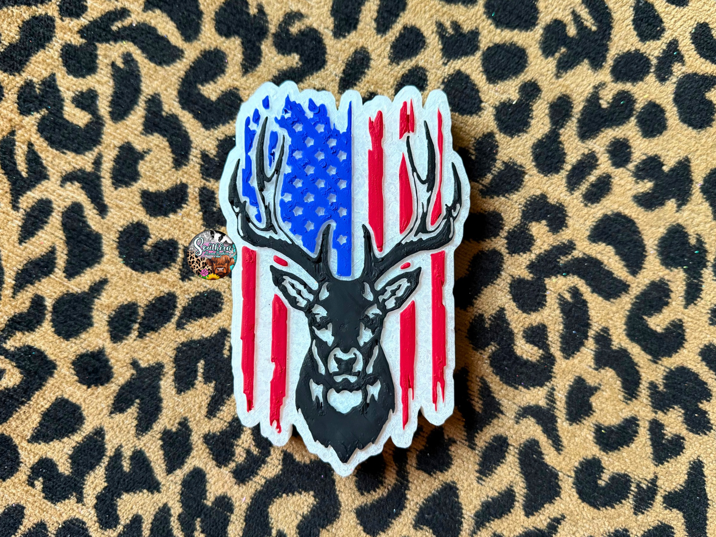 Deer Flag Car Freshie SM