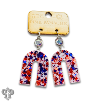 Acrylic earring with Austrian crystal - LC: Blue