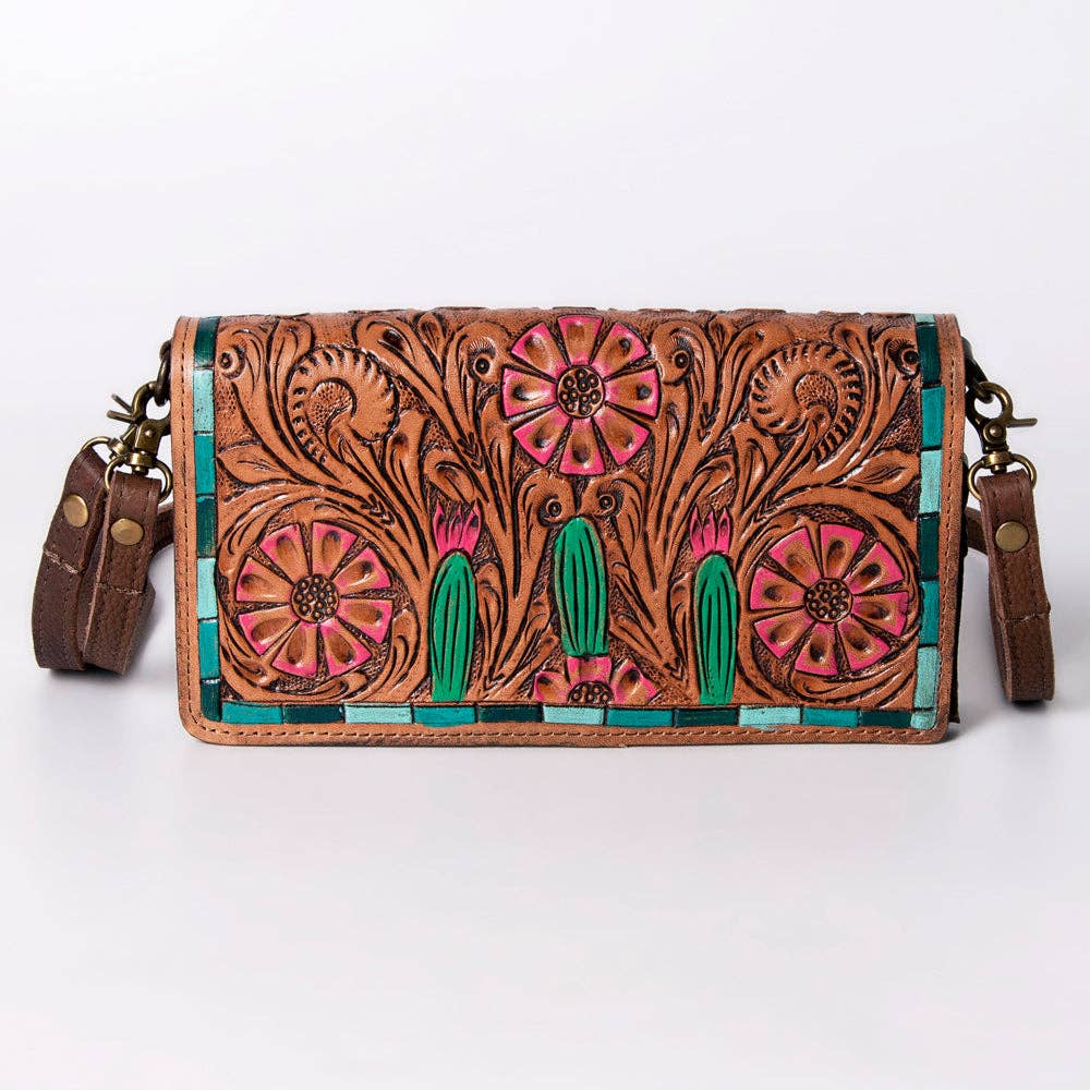 Cowgirl or Cactus Organiser Genuine Western Leather Women: LS western