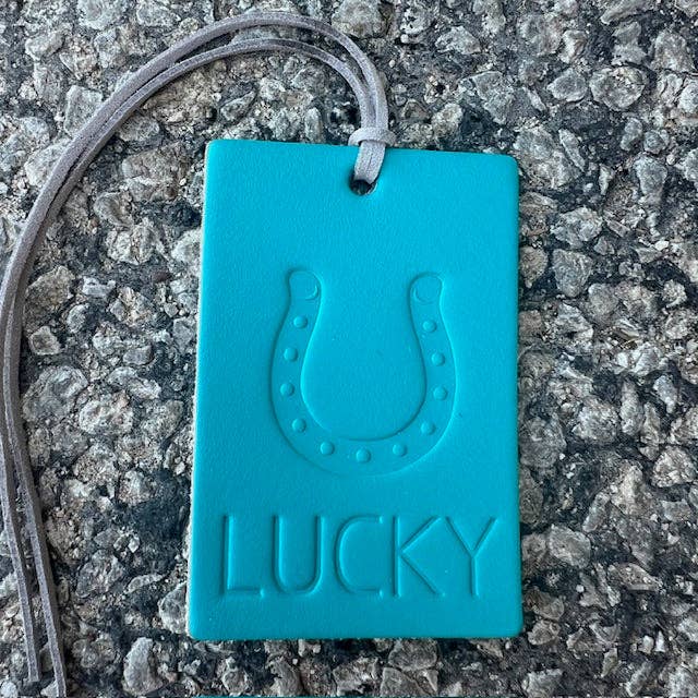 Leather Rectangle Lucky Vehicle Air Freshener Brown / Baja Cactus Callahan