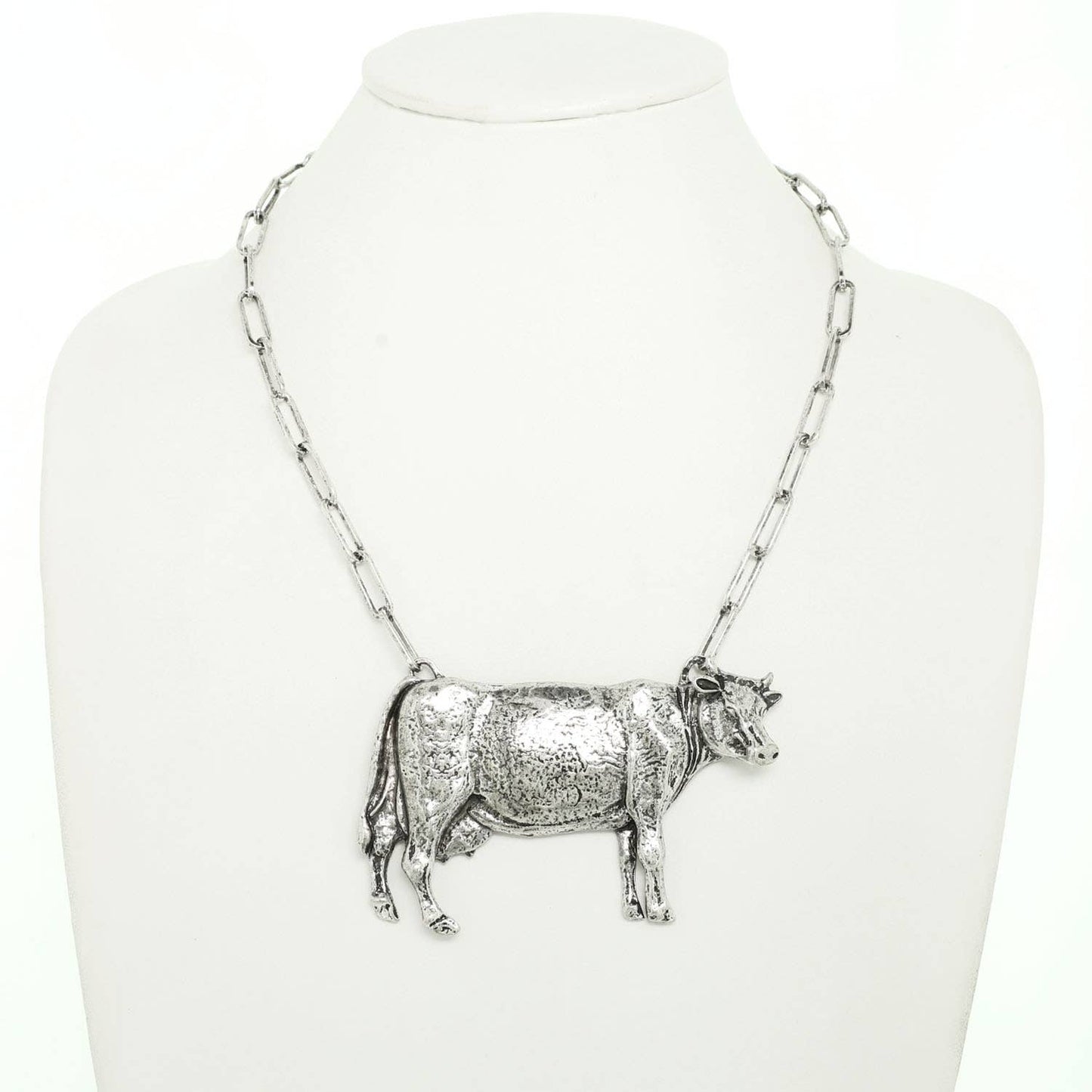 Western Cow Pendant Necklace