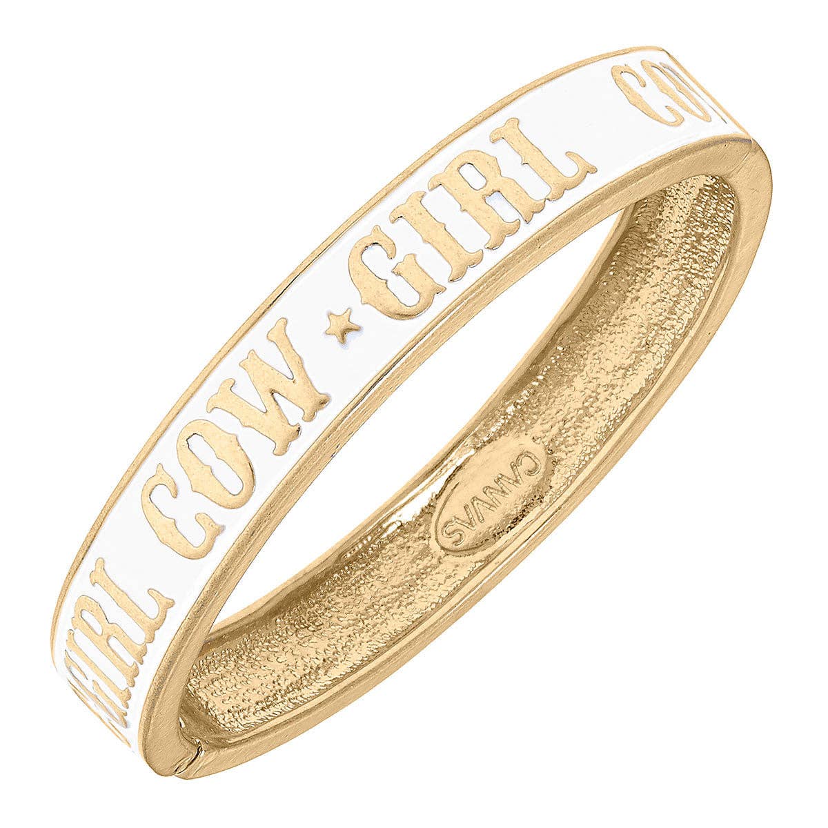 CANVAS Style x AP Style Cowgirl Bangle in White