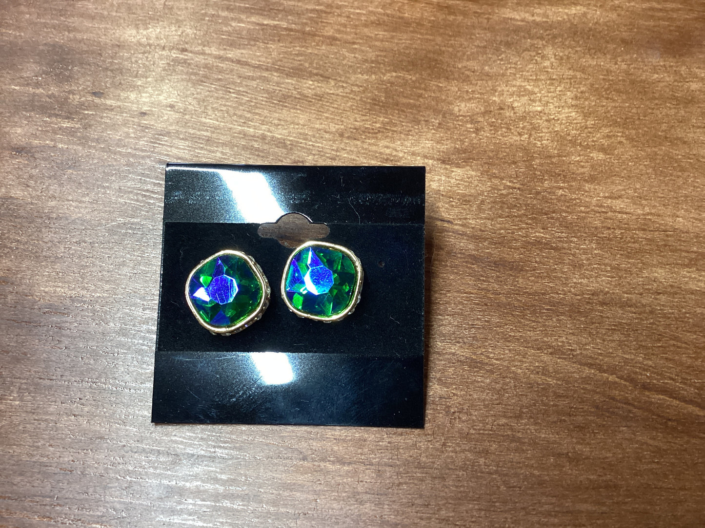 Blue/green stud earrings
