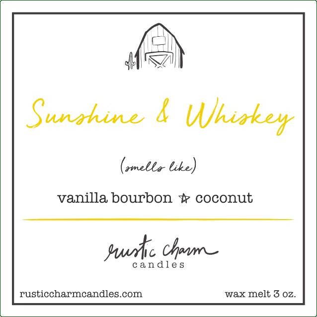 Sunshine & Whiskey Candle- rustic charm