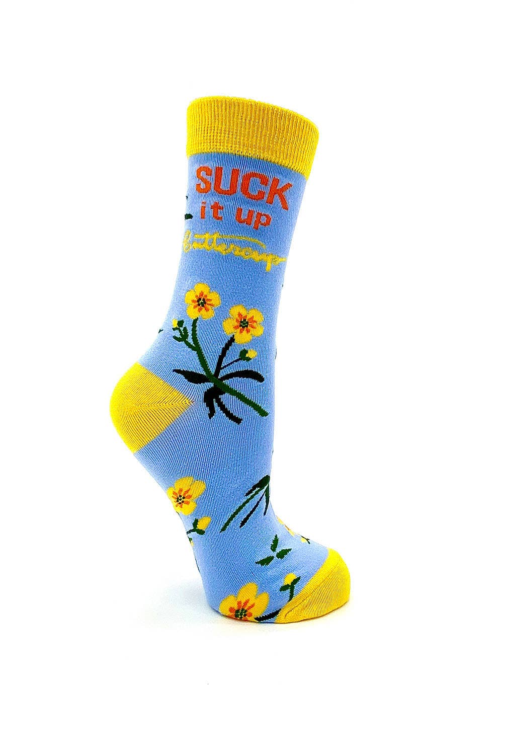 Suck It Up Buttercup Women's Crew Socks Fab daz