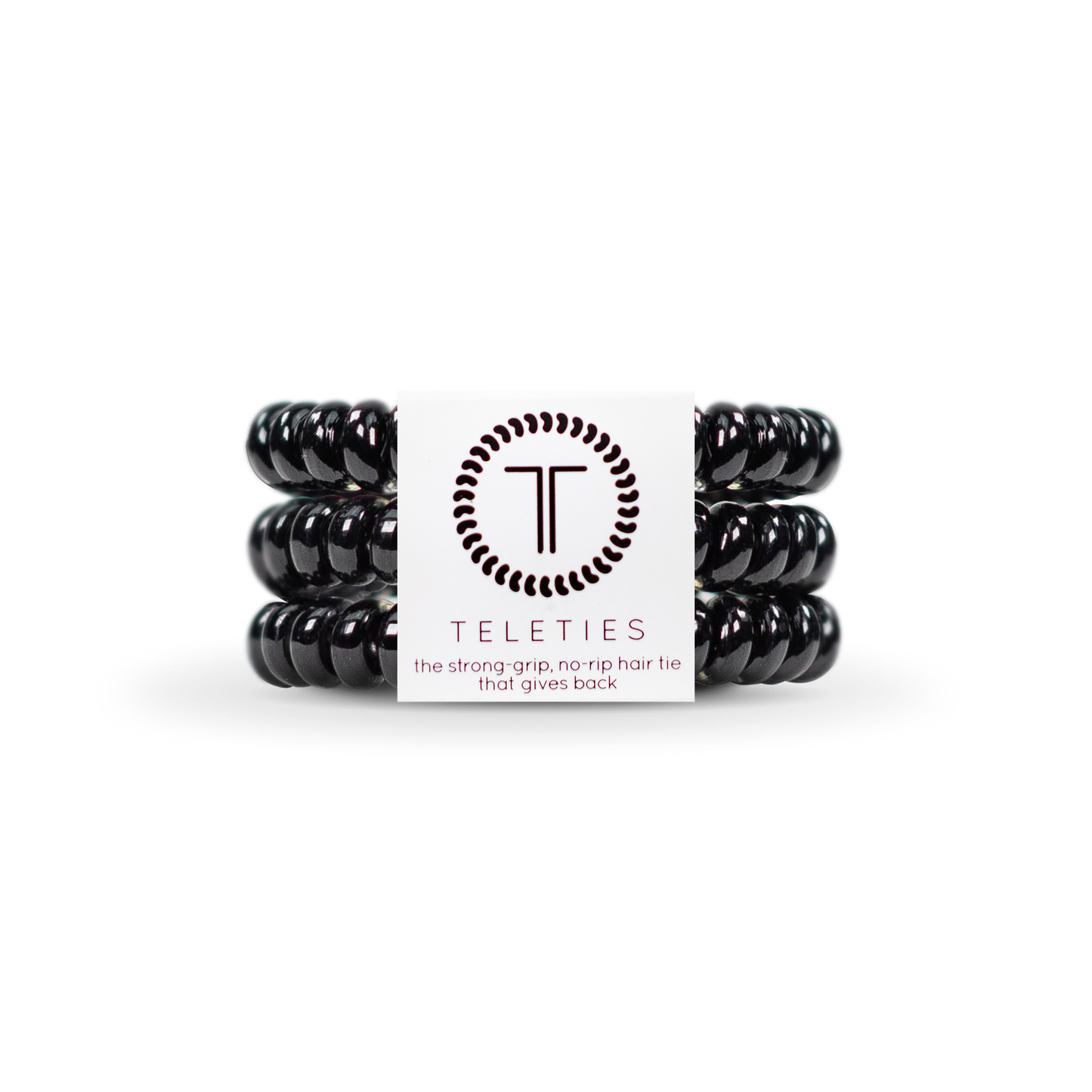 Spiral Hair Coils | Small | Jet Black Hair Ties Teleties