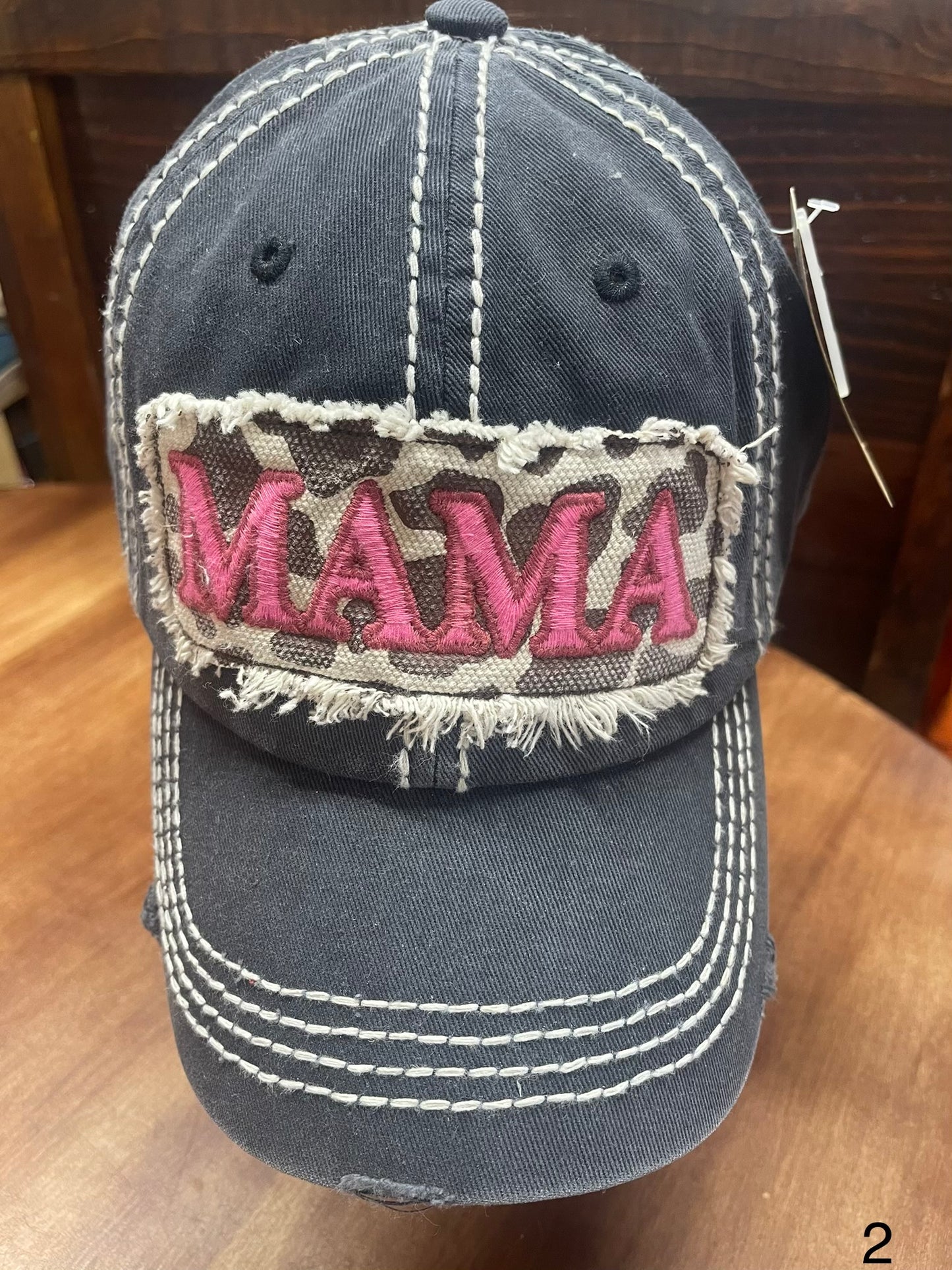 Mama With Leopard Patch Ball Cap