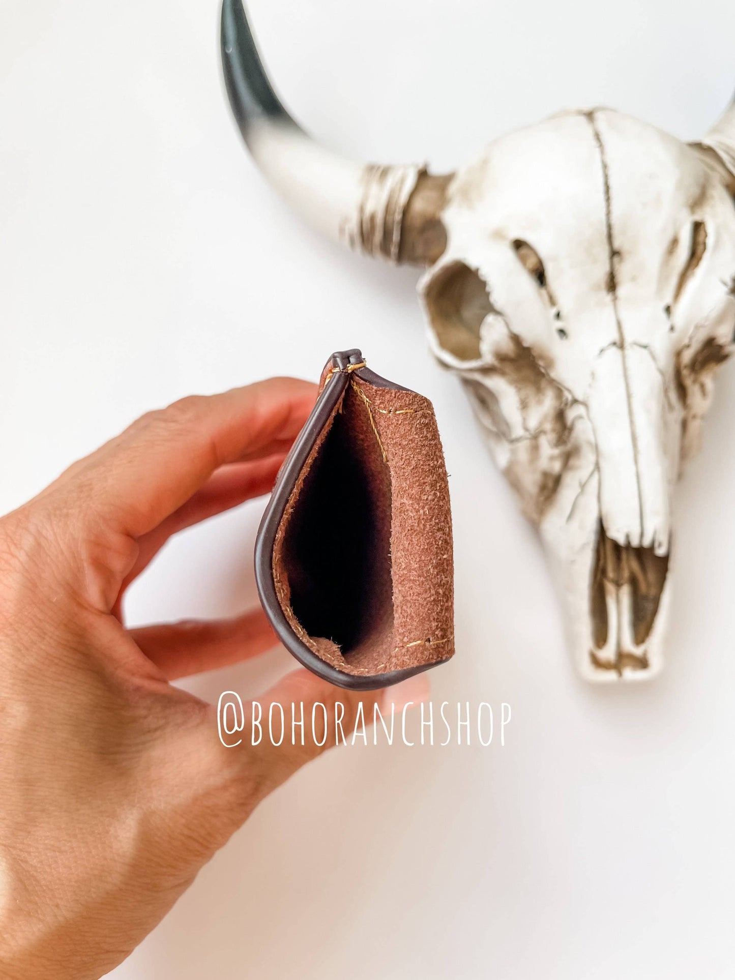 Leather Pocket Knife Sheath Genuine Leather Case Pocket: Boho Ranch