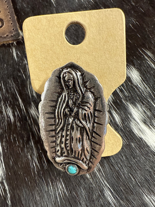 Virgin Mary rings with stone