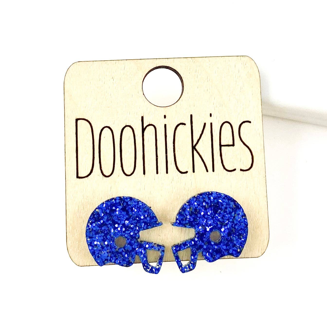 Helmet Studs Earrings: Maroon Glitter Doohickie