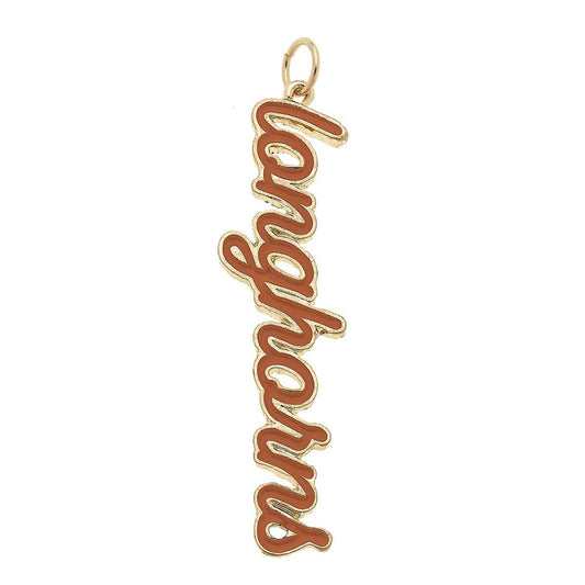 Texas Longhorns Enamel Script Charm Canvas
