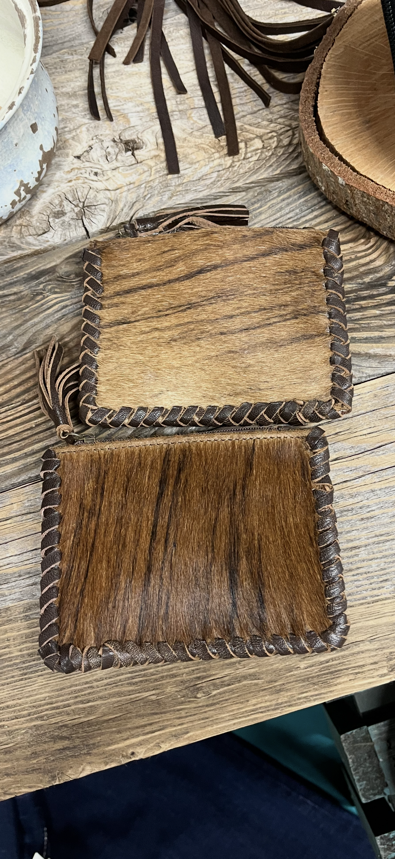Ryder Brown Brindle Leather Card Holder Haute Southern