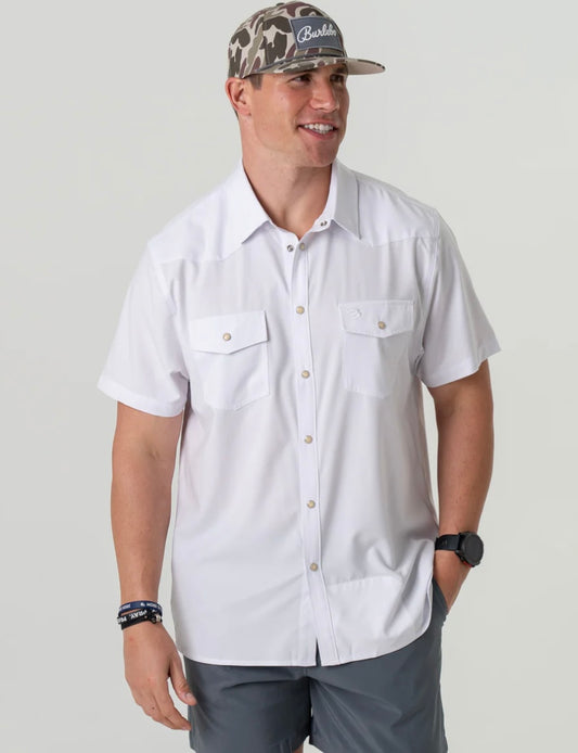 White Performance Western shirt Burlebo
