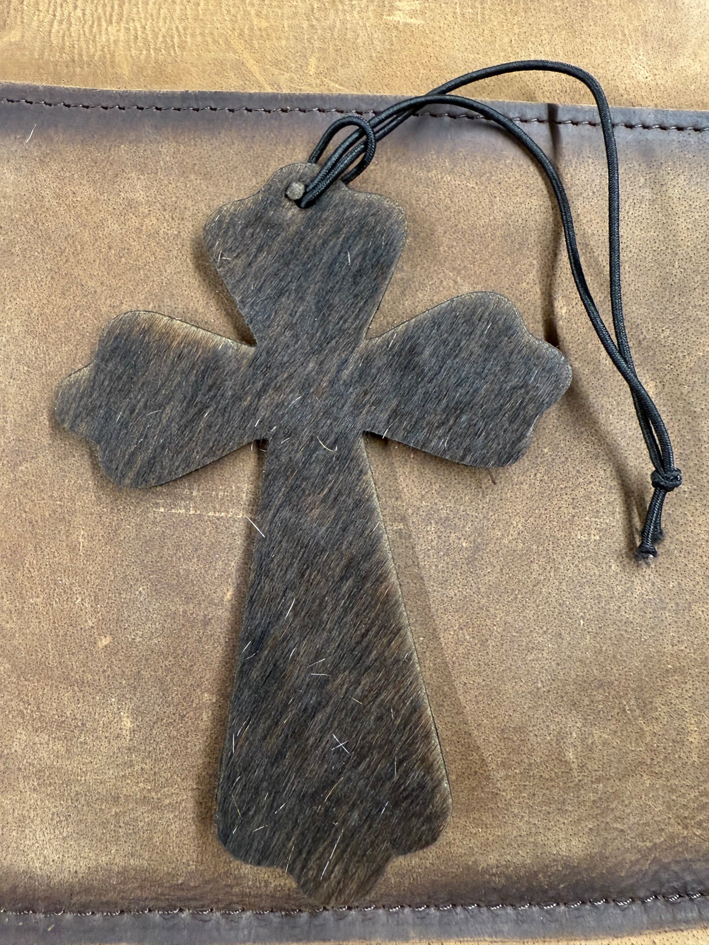 Cowhide Cross Car Freshie DRF