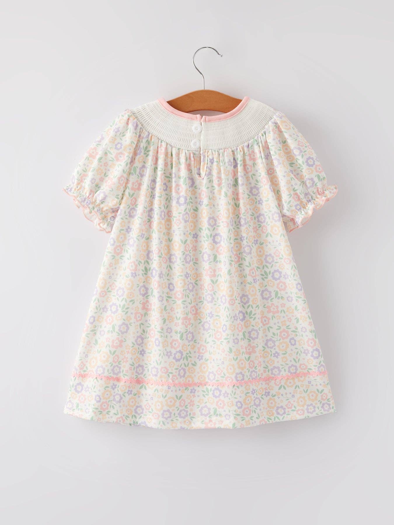 Easter Embroidery Cross Smocking Dress Rylee