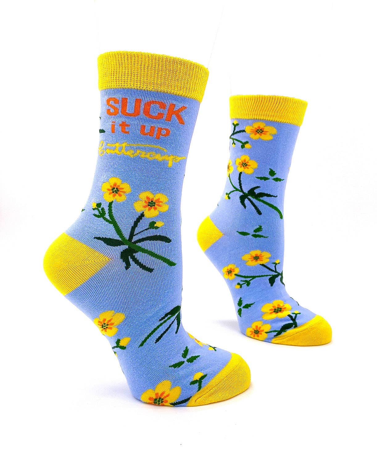 Suck It Up Buttercup Women's Crew Socks Fab daz