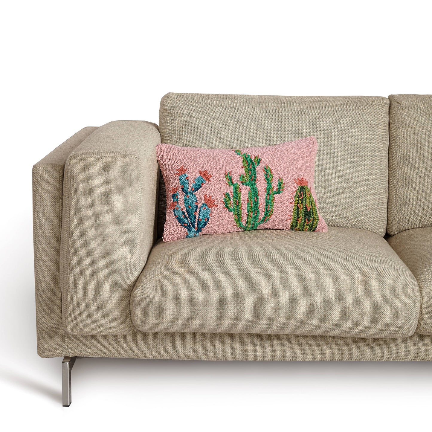 Pretty Cactus Hook Pillow Peking Handicraft