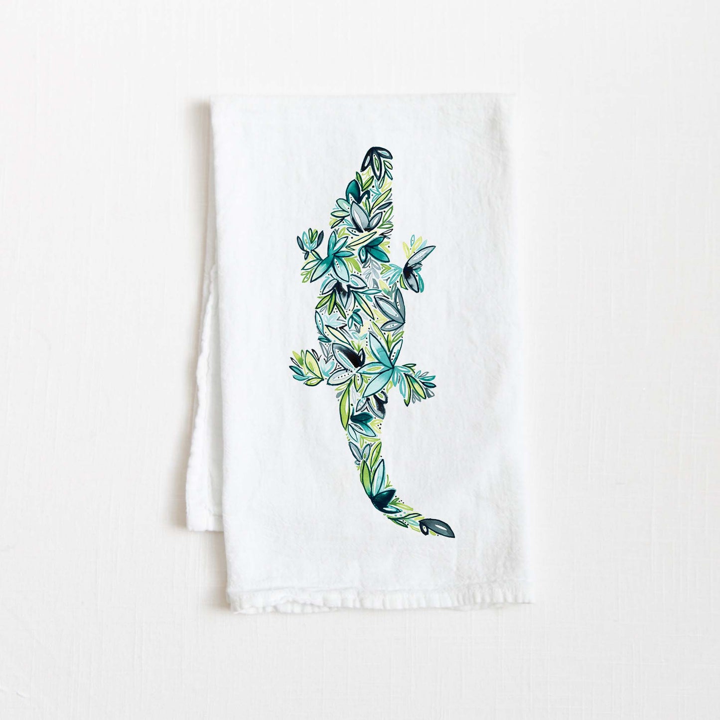 Alligator Flour Sack Tea Towel: Towels with Hangers