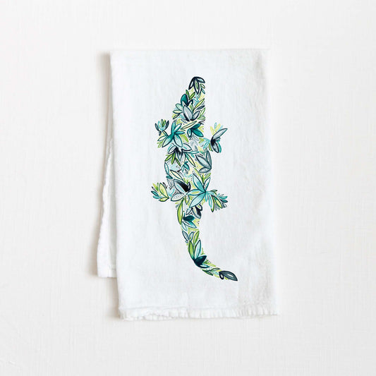 Alligator Flour Sack Tea Towel: Towels with Hangers