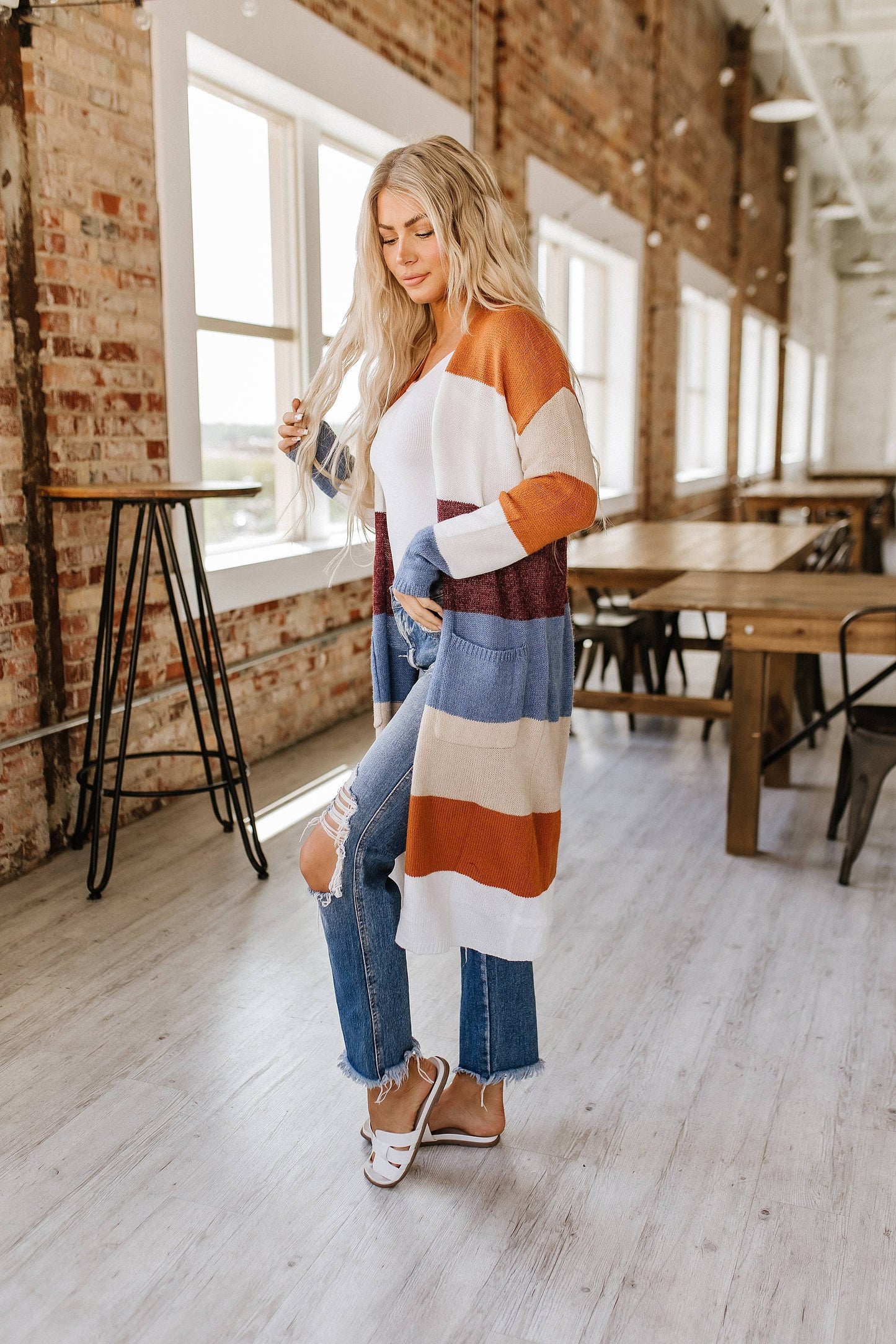 Ramona Knit Color Block Cardigan: Multicolor Liam