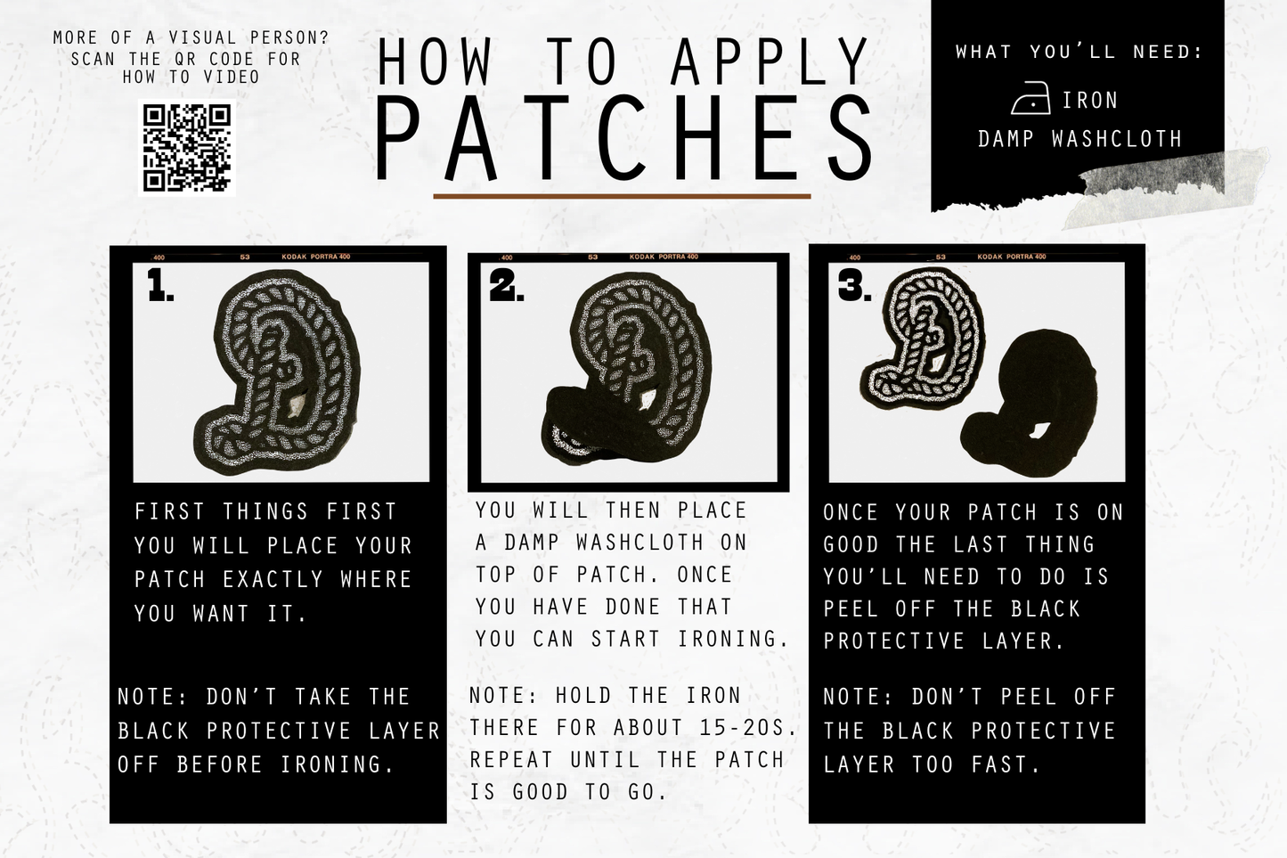 2 FLY DIY PATCH *brahma: LARGE